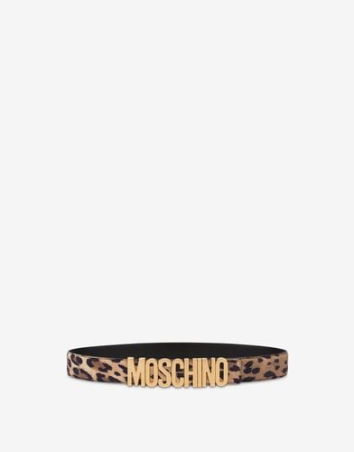 Leopard Suede Belt - Moschino - Modalova