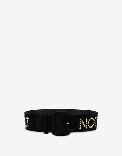 Not Just A Pretty Belt Suede Belt - Moschino - Modalova