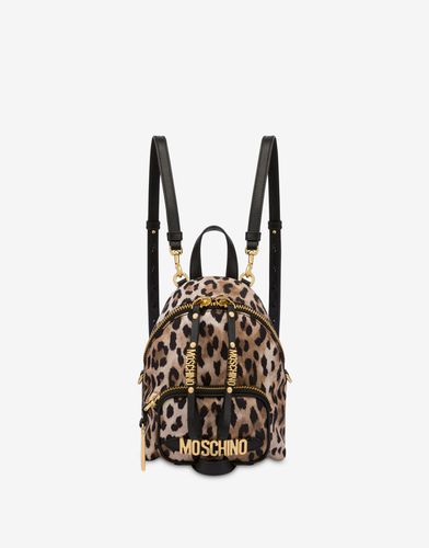 Leopard Print Mini Backpack - Moschino - Modalova