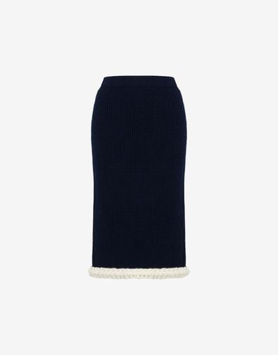 Skirt In Superfine Lambswool - Moschino - Modalova