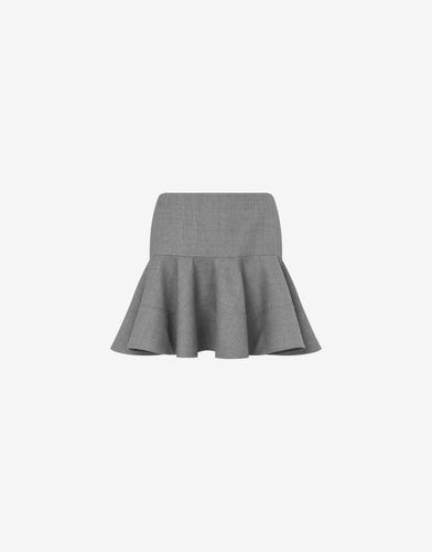 Mini Skirt In Woolen Cloth - Moschino - Modalova