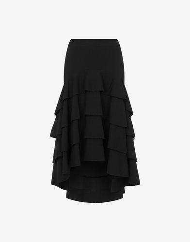 Midi Skirt In Crepe With Ruffles - Moschino - Modalova