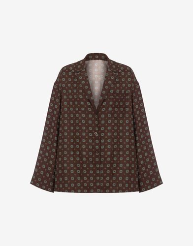 Shirt In Satin Tie Print - Moschino - Modalova