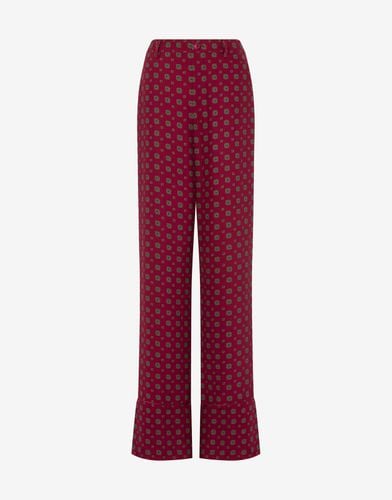 Trousers In Satin Tie Print - Moschino - Modalova