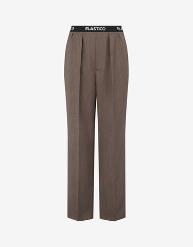 Trousers In Woolen Cloth Elastic Band - Moschino - Modalova