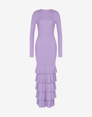 Dress In Wool With Ruffles - Moschino - Modalova