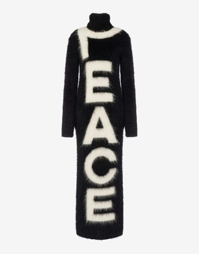 Dress In Brushed Mohair Peace - Moschino - Modalova