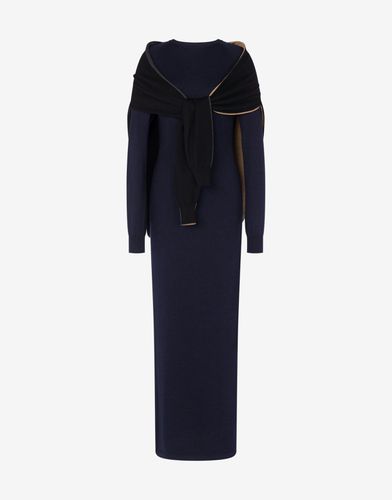 Dress In Wool Layer Up - Moschino - Modalova