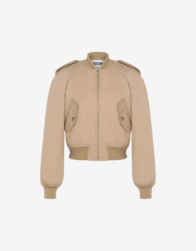 Bomber In Gabardine 100% Shrunk - Moschino - Modalova