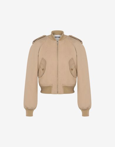 Bomber In Gabardine 100% Shrunk - Moschino - Modalova