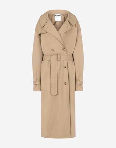 Trench Coat In Cotton And Nylon Gabardine - Moschino - Modalova