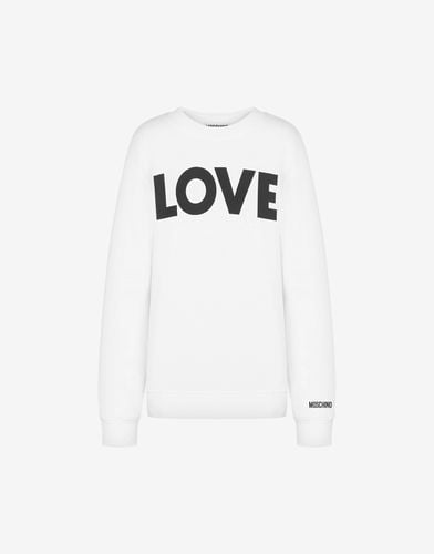 Sweatshirt In Organic Cotton Love - Moschino - Modalova