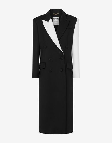 Black And White Coat - Moschino - Modalova