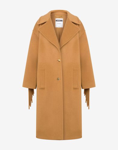 Coat With Fringes - Moschino - Modalova