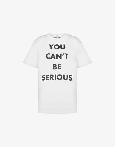 Organic Jersey T-shirt You Can't Be Serious - Moschino - Modalova