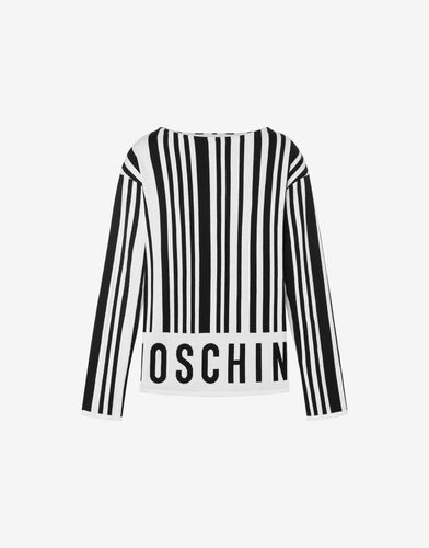 Barcode Cotton Jumper - Moschino - Modalova