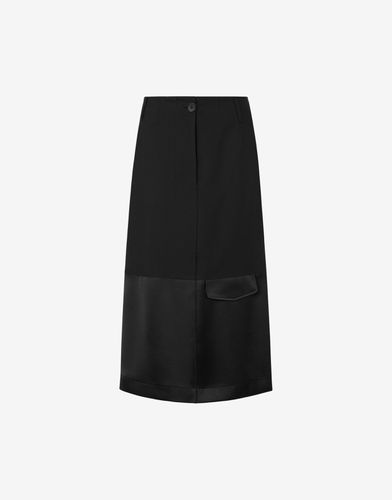 Calf-length Skirt With Slit - Moschino Jeans - Modalova