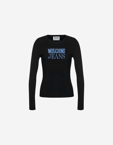 Jumper With Logo - Moschino Jeans - Modalova