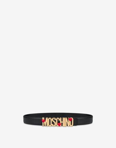 Hearted Logo Belt - Moschino - Modalova