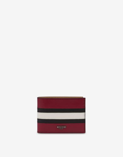 Stripes Flap Wallet - Moschino - Modalova