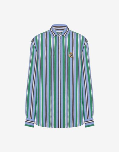 Stripes Lightweight Canvas Shirt - Moschino - Modalova