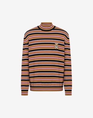 Stripes Turtle-neck Sweater - Moschino - Modalova