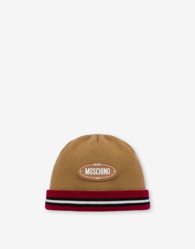 Oval Logo Wool Hat - Moschino - Modalova