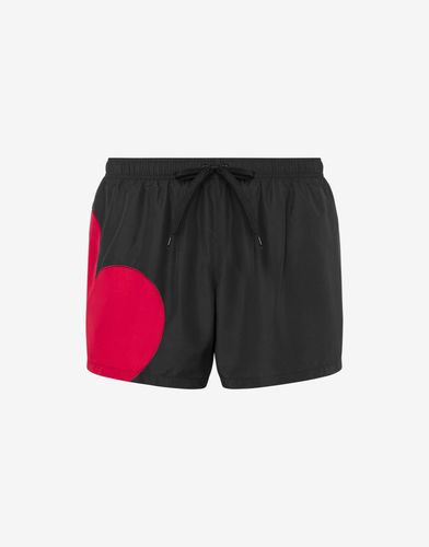 Heart Graphic Swim Trunks - Moschino - Modalova