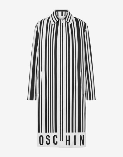 Cotton Poplin Trench Coat Barcode - Moschino - Modalova