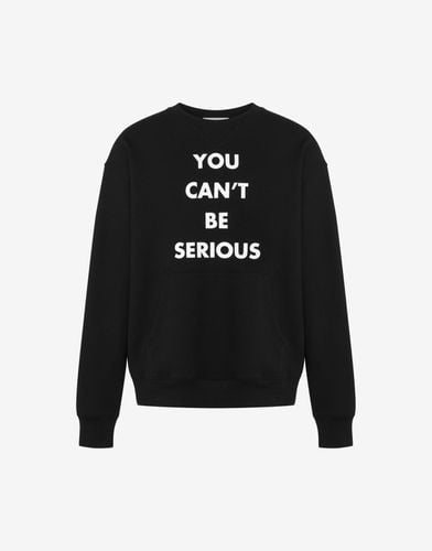 Organic Cotton Sweatshirt You Can't Be Serious - Moschino - Modalova