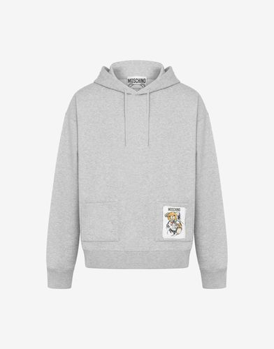 Hooded Sweatshirt With Teddy Bear Patch - Moschino - Modalova