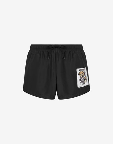 Swim Trunks With Teddy Bear Patch - Moschino - Modalova