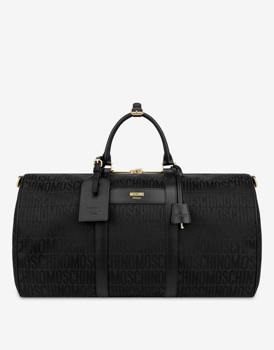 All-over Logo Nylon Holdall - Moschino - Modalova