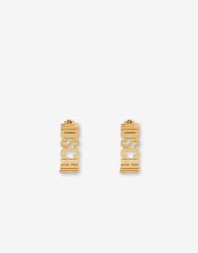 Lettering Logo Small Earrings - Moschino - Modalova