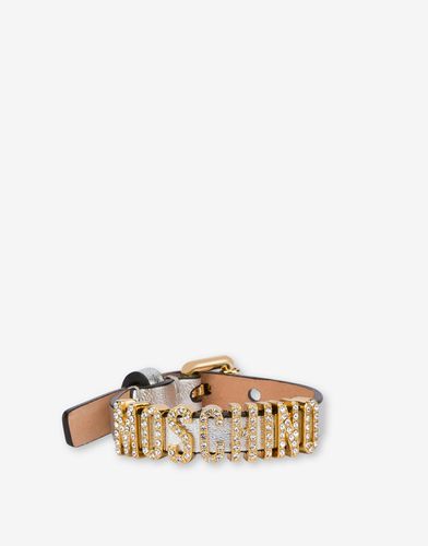 Crystal Lettering Foiled Bracelet - Moschino - Modalova