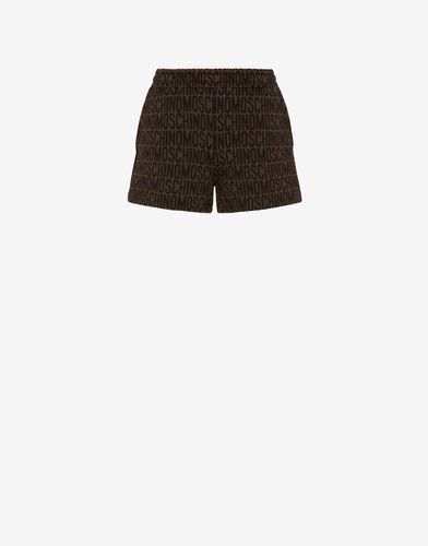 All-over Logo Fleece Shorts - Moschino - Modalova