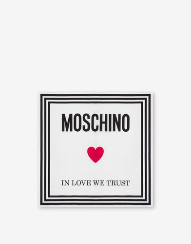 In Love We Trust Silk Neckerchief - Moschino - Modalova