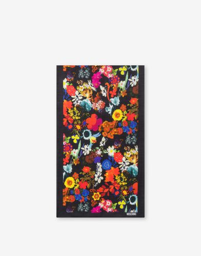 Multicolor Flowers Modal Scarf - Moschino - Modalova