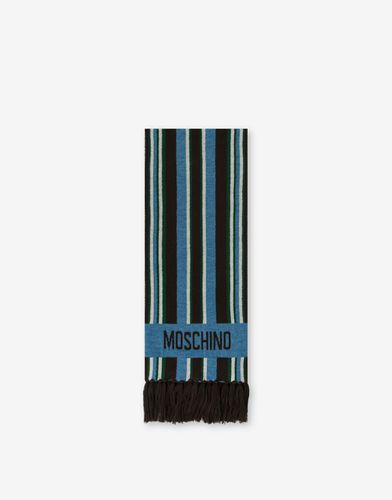 Multi Stripes Wool Scarf - Moschino - Modalova