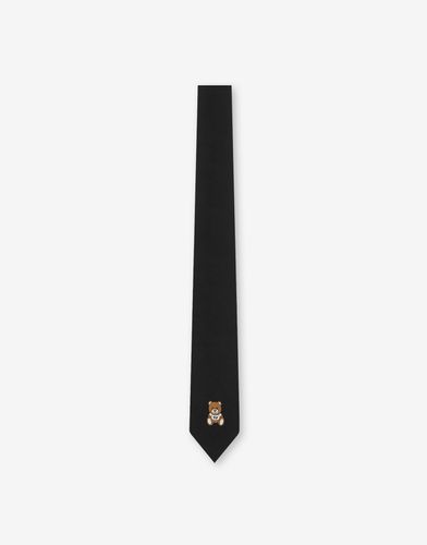 Moschino Teddy Bear Silk Tie - Moschino - Modalova