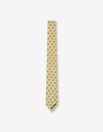 All-over Teddy Bear Laminated Tie - Moschino - Modalova