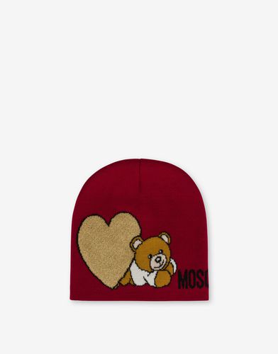 Lovely Teddy Bear Knit Hat - Moschino - Modalova