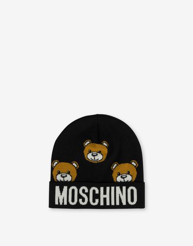 Allover Teddy Bear Knit Hat - Moschino - Modalova