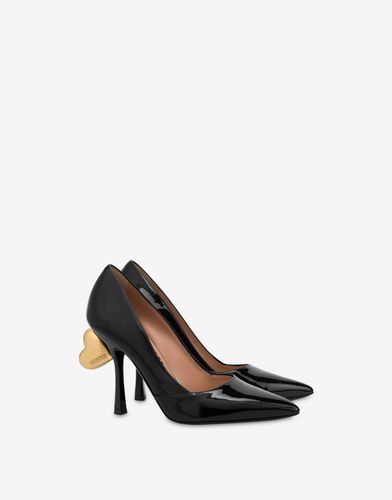 Sweet Heart Patent Leather Pumps - Moschino - Modalova