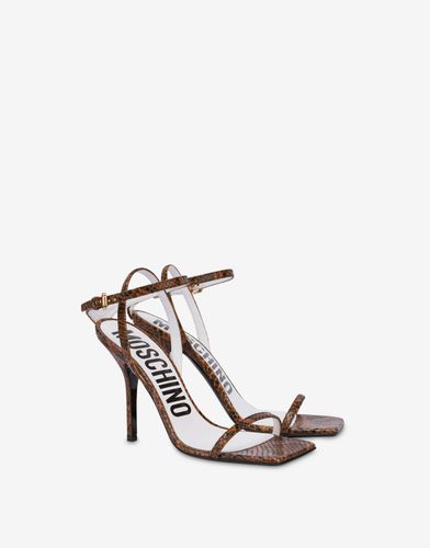 Python Print Calf Sandals Tina - Moschino - Modalova