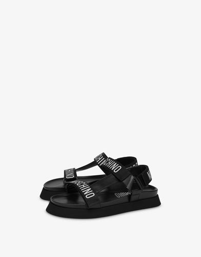 Logo Tape Platform Sandals - Moschino - Modalova