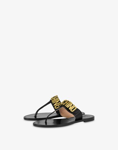 Lettering Logo Thong Sandals - Moschino - Modalova