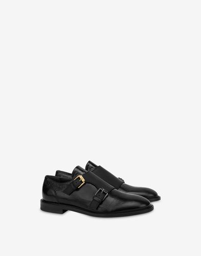 Multi Buckle Double Monk Strap Loafers - Moschino - Modalova