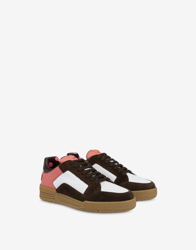 Calfskin And Suede Streetball Sneakers - Moschino - Modalova