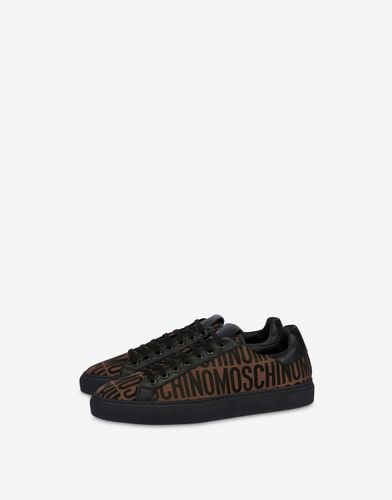 All-over Logo Nylon Sneakers - Moschino - Modalova